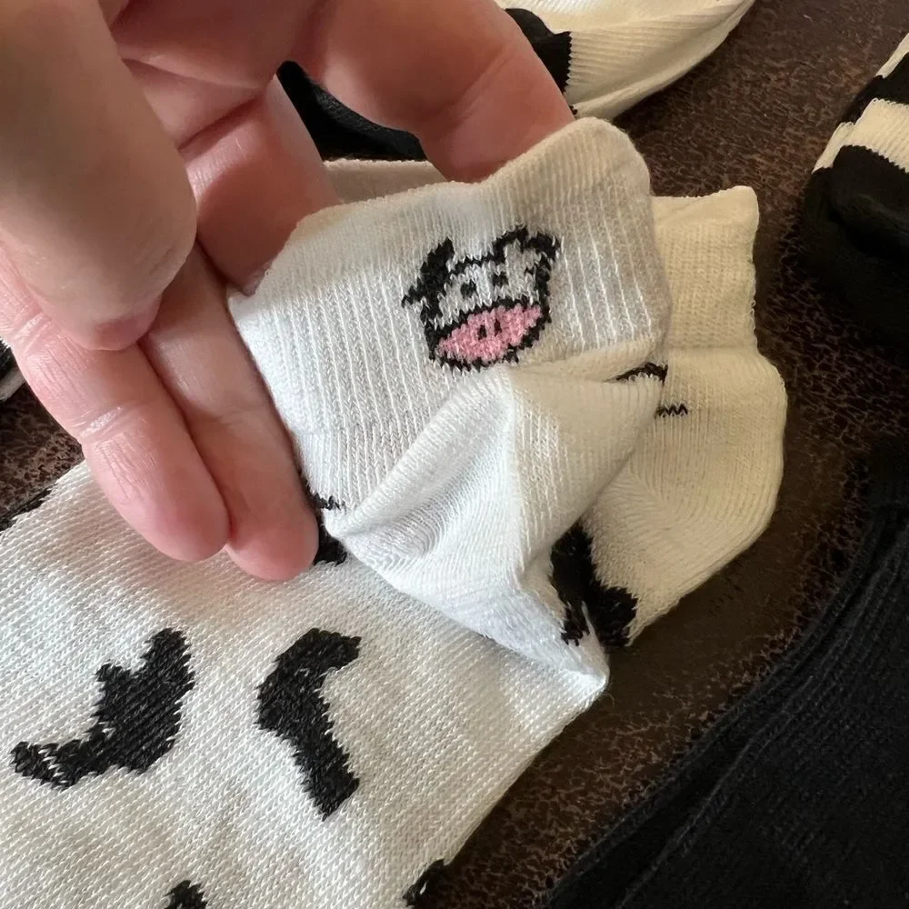 Low Cut Cow Novelty Socks 5 Pack